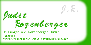 judit rozenberger business card